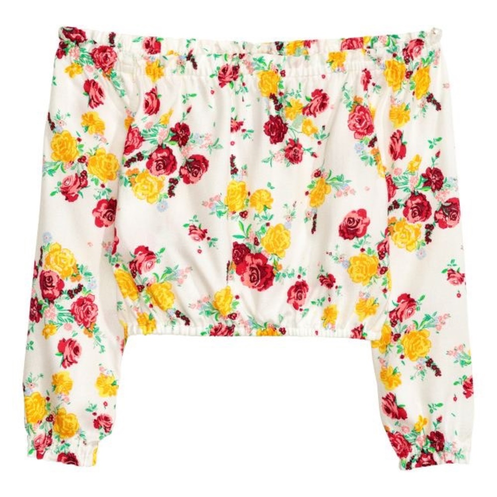 Divided H & M cropped long sleeve top